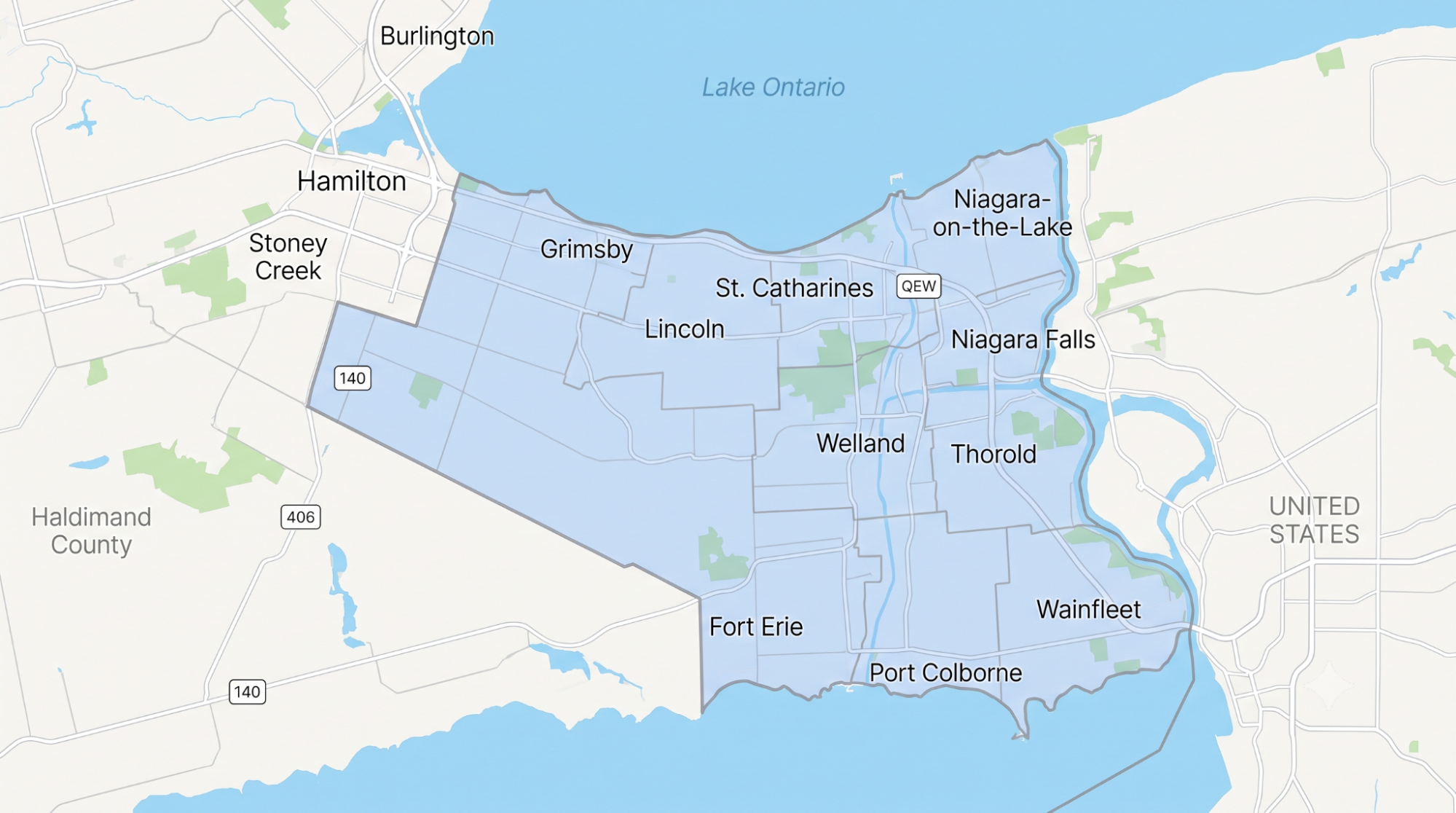 Areas We Serve in Niagara Region